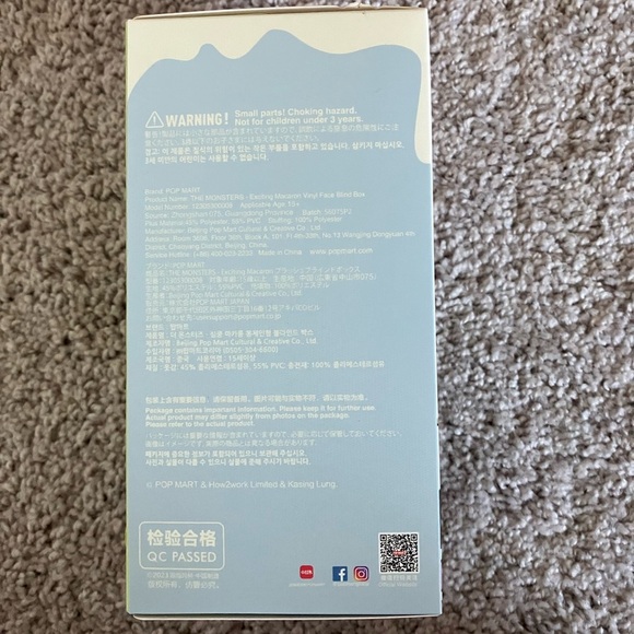 POP MART The Monsters - Exciting Macaron Labubu SEA SALT COCONUT (blue gray) - Picture 7 of 7